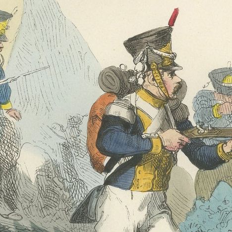 Legion Polonaise Infantry, Polish Uniform Print from the Napoleon I Era, 1843, close-up 3