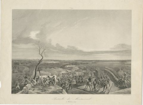 Battle of Montmirail, February 11, 1814, Iconic Napoleonic War Engraving, view 2