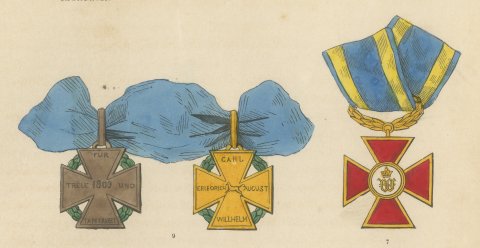 Brunswick Medals, Waterloo, Peninsula and Crosses of 1809, Plate XVIII, 1844, close-up 1