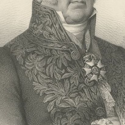 Baron Desgenettes, French Military Physician, Antique Lithograph, circa 1830, close-up 1