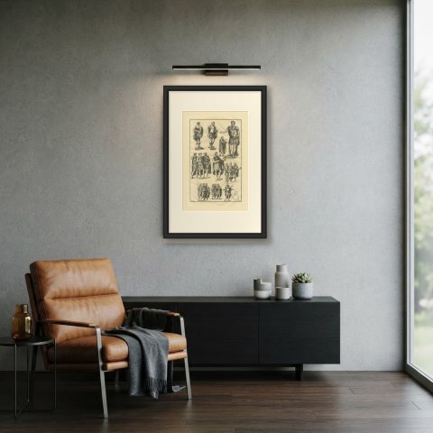 Roman Officers from Trajan's Column and Constantine's Arch, 1722, shown framed in a room