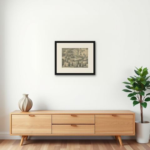 The Siege of Nyborg, 1659: A Strategic Battle of the Dano-Swedish War, 1746, shown framed on a wall