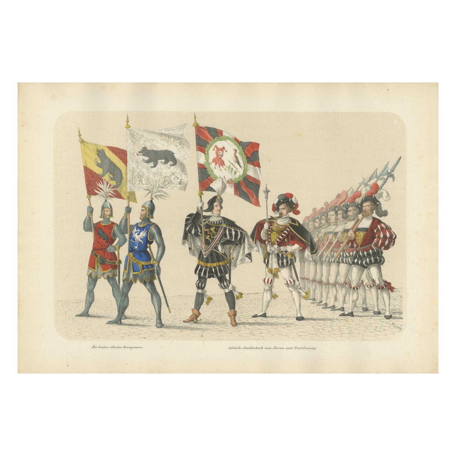 The Old Bernese Banners, A Splendid Procession of Knights & Honor Guards, 1855