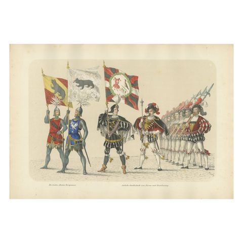 The Old Bernese Banners, A Splendid Procession of Knights & Honor Guards, 1855