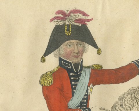 Sir Ralph Abercromby on Horseback Before the Pyramids of Egypt, 1816, close-up 1