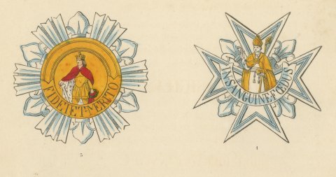 Orders of the Two Sicilies, Saint Januarius and Saint Ferdinand, Plate XXI, 1844, close-up 1