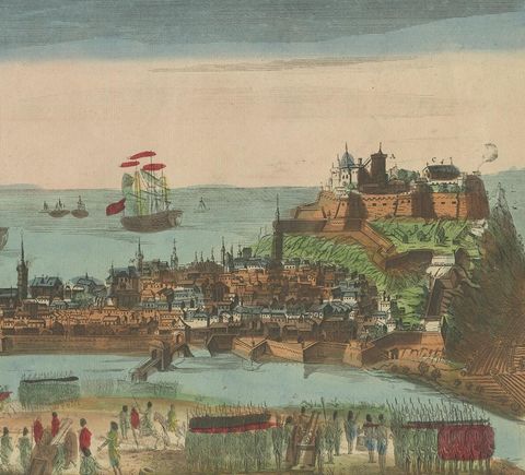 Antique Print of the Siege of Nice by Chereau, 'circa 1790', view 4