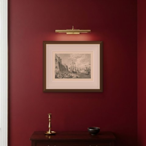 View of the Dardanelles, Ottoman Fortress and Shipping, Engraving, circa 1783, shown framed on a wall