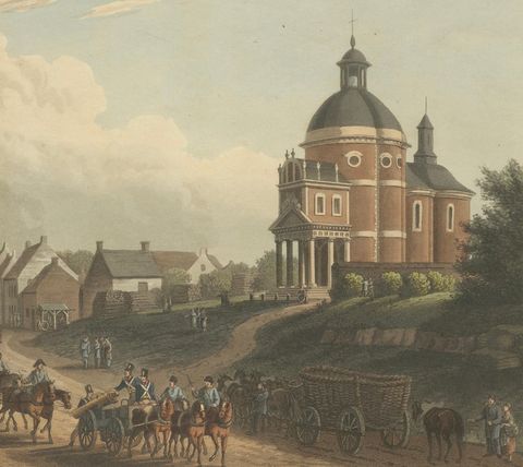 Napoleon's Defeat at Waterloo: Captured French Cannons Removed on July 24, 1815, close-up 2