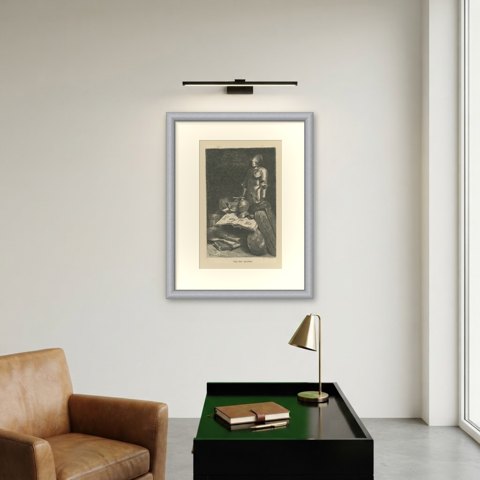 Chez Don Quichotte, Armor Still Life after Hippolyte Delanoy, circa 1880, shown framed on a wall