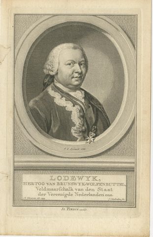 Dutch Military Commanders, Brunswick, Van Reede, and Van Nassau Portraits, 1755, view 2