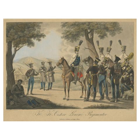 Austrian Frontier Regiment Soldiers during the Napoleonic Era, circa 1820