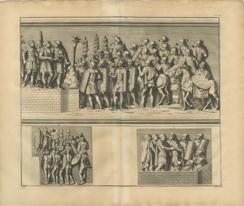 Roman Army Assembled Before Its Commanders with Standards, Montfaucon, 1722, view 2