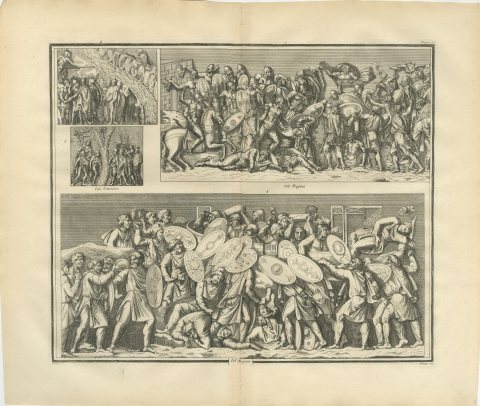 Siege Scene with Overlapping Shields at a Wall, Trajan's Column, 1722, view 2