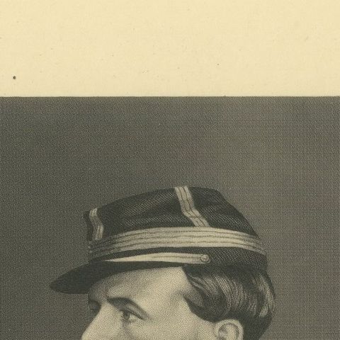 General Alfred Chanzy, French Military Commander, Antique Engraved Portrait, close-up 1
