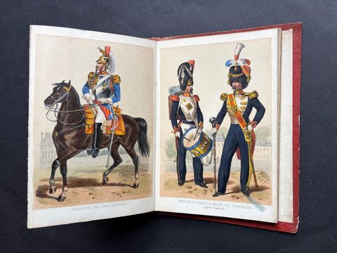 L’Armée, La Garde Impériale, Antique Concertina of 20 Military Plates, 1856, view 5