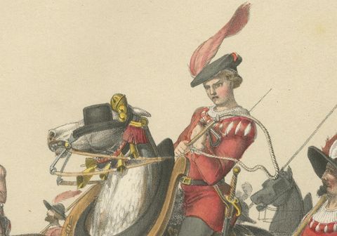 1855 Swiss Victory Parade, Captured Burgundian Cannons in Triumphal Procession, close-up 1