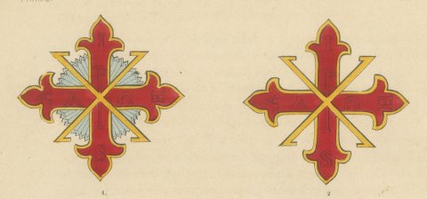 Orders of Parma, Constantinian Order of Saint George, Plate LI, 1844, close-up 1