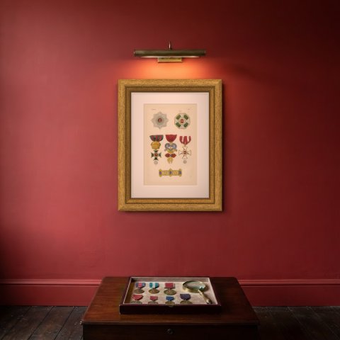 Orders of Austria, Golden Fleece and Saint Stephen, Plate III, 1844, shown framed on a wall