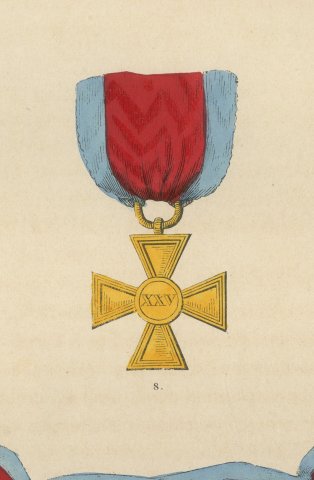 Hanover, Waterloo Medal and Service Medals, Plate XXXIX, Wood Engraving, 1844, close-up 2