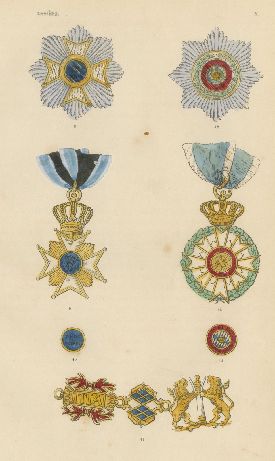Orders of Bavaria, Military Order of Max Joseph and Civil Merit, Plate X, 1844