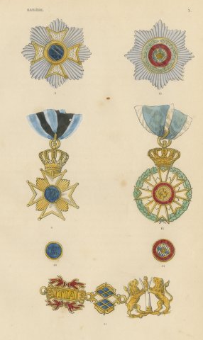 Orders of Bavaria, Military Order of Max Joseph and Civil Merit, Plate X, 1844
