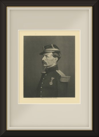 General Chanzy, Steel Engraving by E. Crickmore, Mackenzie, London, circa 1872, shown framed