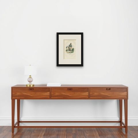 Pupilles of the Imperial Guard, Napoleonic Military Uniform Print, Paris 1843, shown framed on a wall