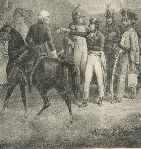 Alliance with San Marino, Four Cannon Given, Antique Madou Lithograph, 1827, close-up 3
