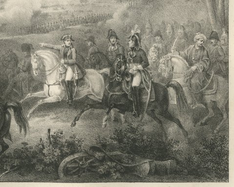Battle of Marengo, Desaix Arrives, Antique Madou Lithograph, 1827, close-up 3