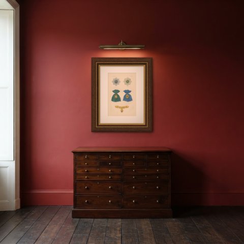 Great Britain, Orders of the Thistle and Saint Patrick, Plate XXXIII, 1844, shown framed in a room