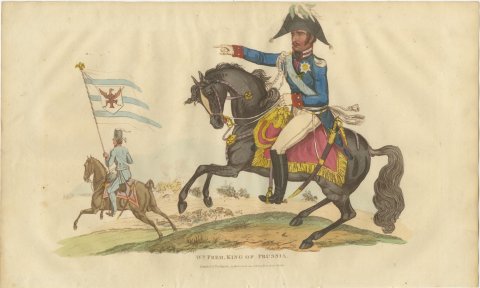 King Frederick William III Pointing from a Rearing Black Horse, 1815, view 2