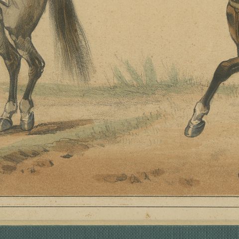 Spanish Cavalry Lithograph by José Rubio y Villegas: Princess Hussars, 1861, close-up 5