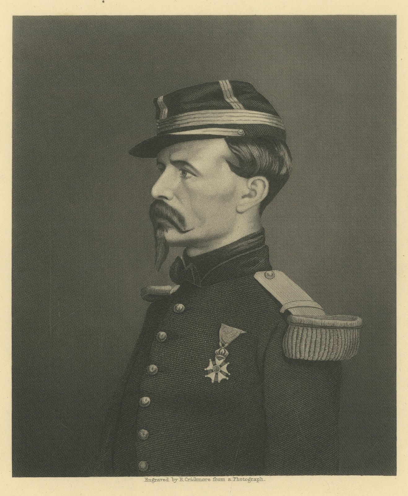General Chanzy, Steel Engraving by E. Crickmore, Mackenzie, London, circa 1872