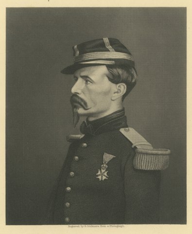 General Chanzy, Steel Engraving by E. Crickmore, Mackenzie, London, circa 1872