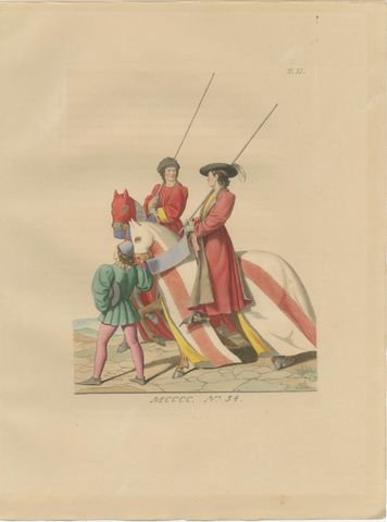 Medieval Italian Equestrian Figures & Tournament Judges, Bonnard 1860 Set, view 3