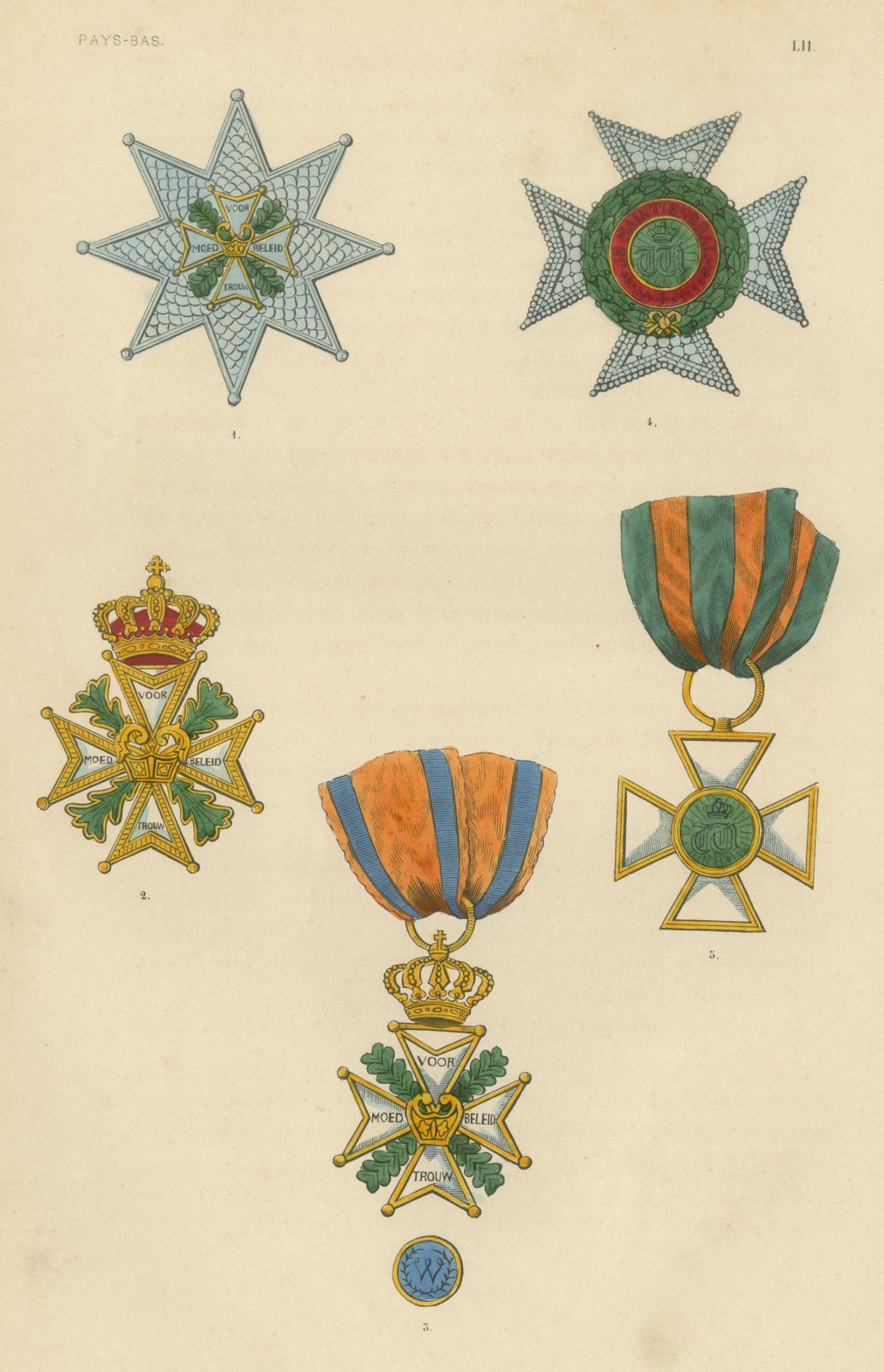 Orders of the Netherlands, Military William Order, Plate LII, 1844