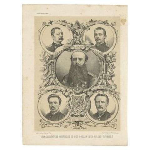 Portrait of Dutch Officers Who Died in the (Atjeh) Aceh War, Dutch East Indies