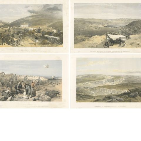 Crimean War Lithograph Collection: Eight Views of Sevastopol Surroundings, 1855, close-up 1