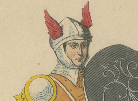 Vigilance in Arms: A Renaissance Infantryman Prepared for Battle, 1847, close-up 1
