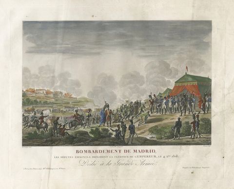 Bombardment of Madrid 1808, Napoleonic Wars Grand Armée Scene, close-up 1