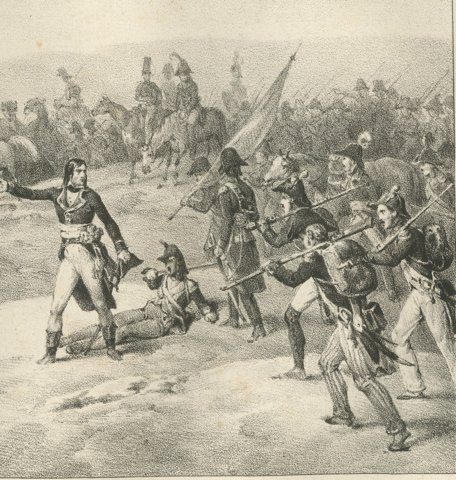 March in the Desert, Egypt, an Ocean of Sand, Antique Madou Lithograph, 1827, close-up 2