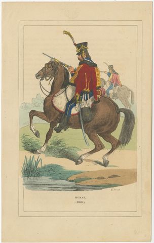 Set of 3 Antique Prints of Various Soldiers by Weber, '1843', view 4