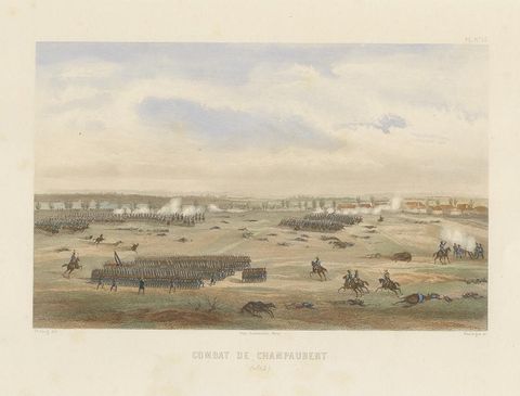 Antique Print of the Battle of Champaubert 'circa 1860', view 2