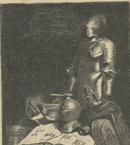 Chez Don Quichotte, Armor Still Life after Hippolyte Delanoy, circa 1880, close-up 1