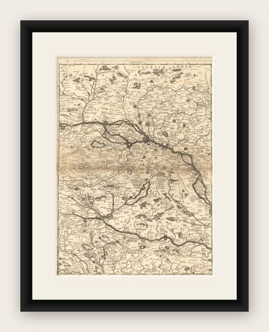 Old Map Showing Info Related to the Ottoman Wars including Conflict Dates, c1690, shown framed
