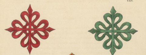 Orders of Spain, Santiago, Calatrava and Alcántara, Plate XXIV, 1844, close-up 1