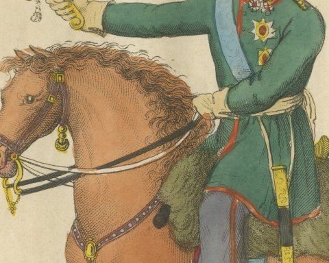 Count Platov, Hetman of the Cossacks, with Lancers Beyond, 1815, close-up 2