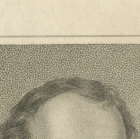 Antique Portrait Matvei Platov, Russian General, Engraving c.1815, close-up 3