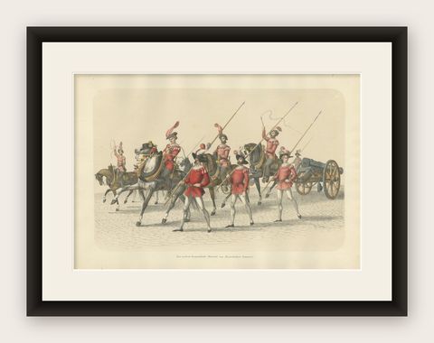 1855 Swiss Victory Parade, Captured Burgundian Cannons in Triumphal Procession, shown framed